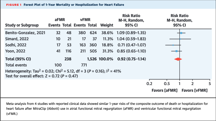 Thrilled to share our latest publication out today in @JACCJournals comparing M-TEER #aFMR vs #vFMR 🏅M-TEER: a promising option for #aFMR 📌MR <2 reduction comparable both groups 🟰 1-year ☠️ & All-cause ☠️+ HFH ⬆️ NYHA <2 class improvement overall but comparable b/w both