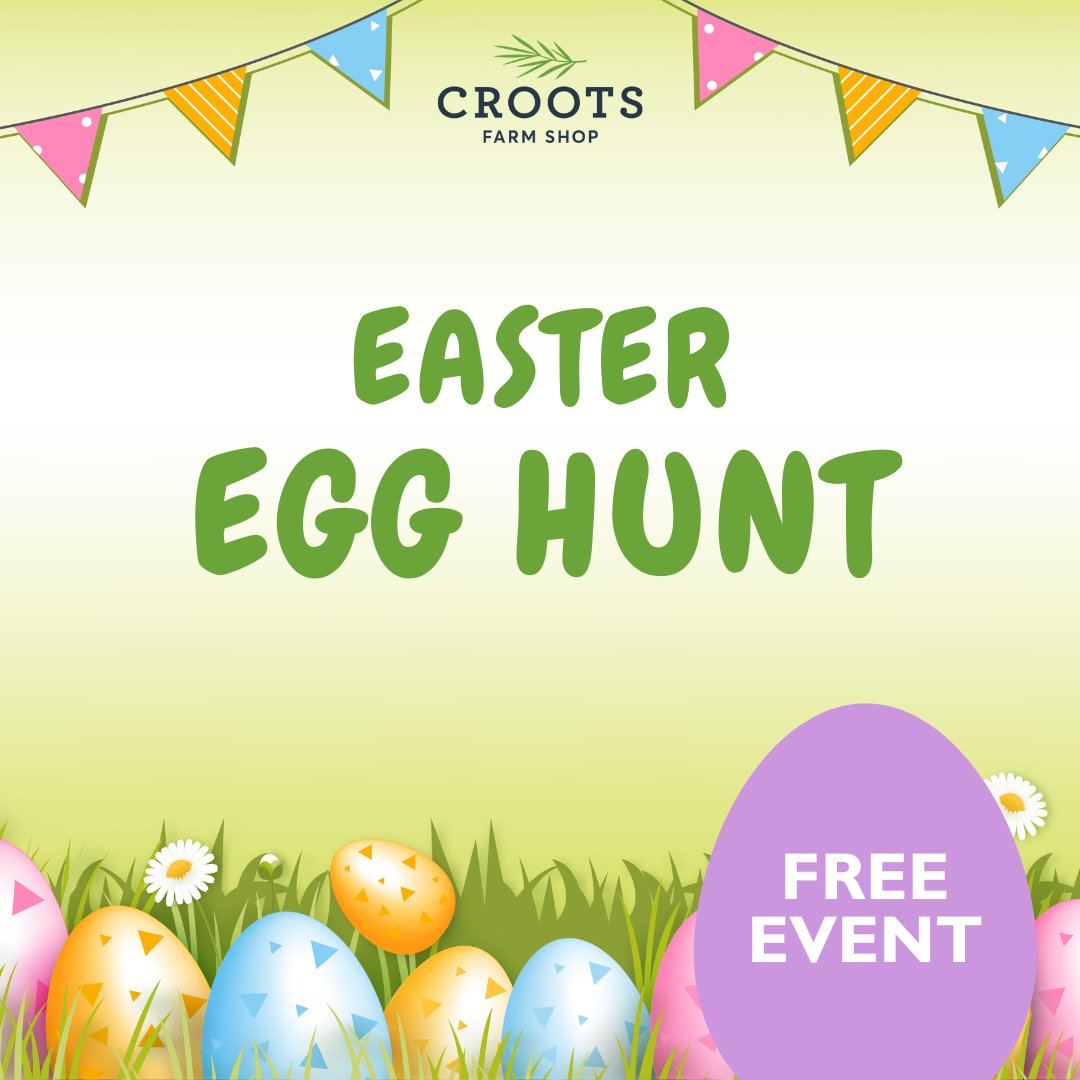 crootsfarm_shop's tweet photo. Join us for our TODAY for our Easter Egg Hunt 🐰🥚

Bring the children along for a Free Easter Egg Hunt. Using the Free map (collected from the Till in the Farm Shop), work out the clues, discover the eggs, then collect your Free prize a Cadbury’s Creme Egg. https://t.co/rpIlZgZxKO