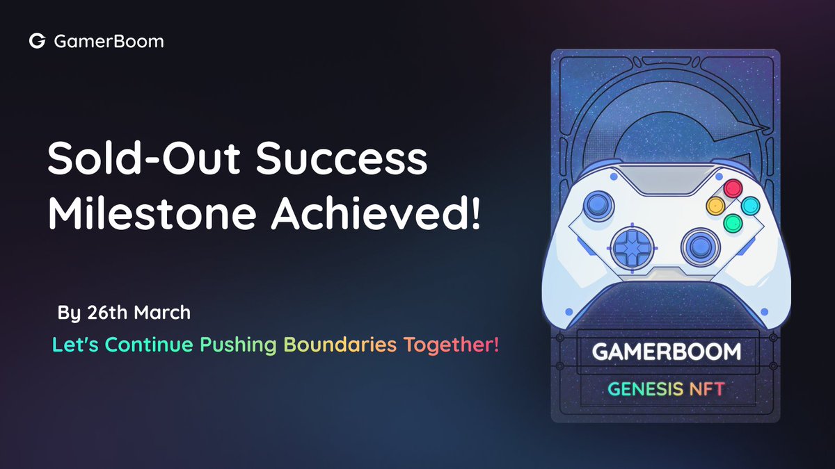 BOOM_FND's tweet photo. 🎉 Exciting news! Our Genesis Boomer NFT sale is officially SOLD OUT! 

🌟 Discover the exclusive utilities and learn how proceeds will fuel our project's development. 

🚀Don't miss out on the next chapter!
https://t.co/7YMGN3WSuP https://t.co/gBMePziP4L