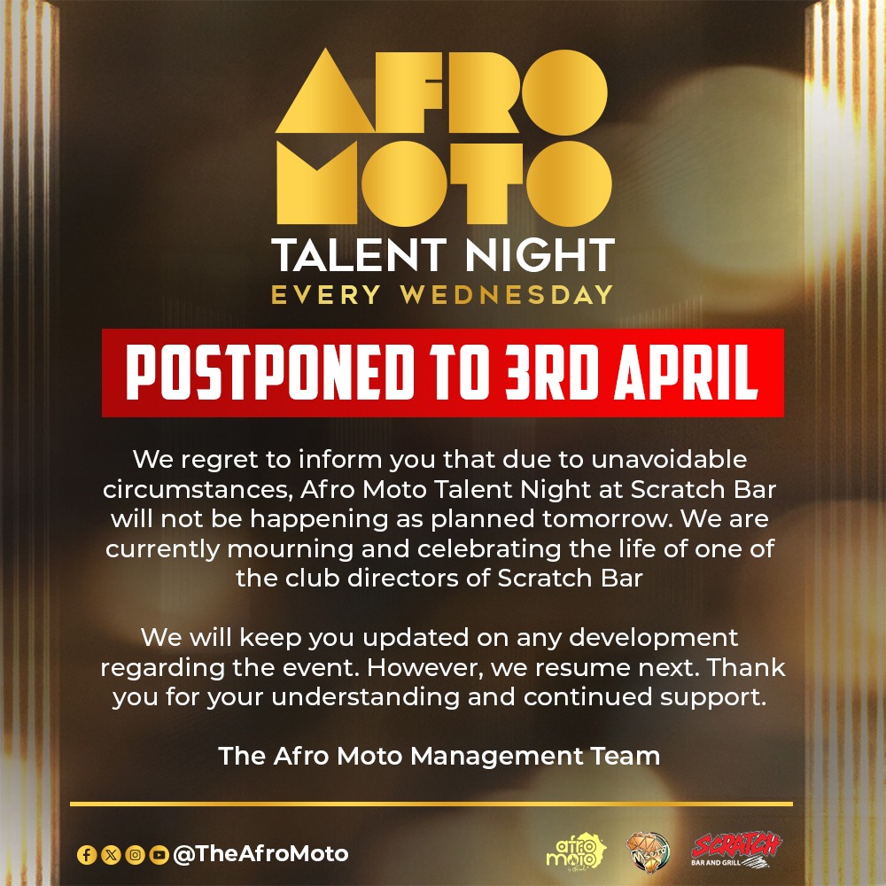 #AfroMotoTalentNight resumes Next Wednesday 3rd April. R.i.p Big Mike 🕊 🕊 Till we meet again... @TheAfroMoto @scratchbar254