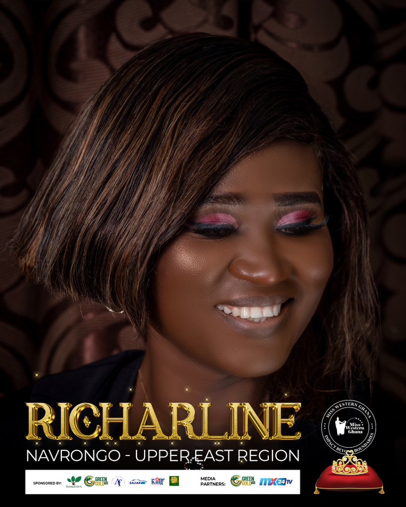 misswesterngh_'s tweet photo. Beauty is power; a smile is its sword." - Rechaline representing the people of Navrongo, Upper East Region in this year’s miss western Ghana 

#misswesternghana https://t.co/lfonpy40ZJ