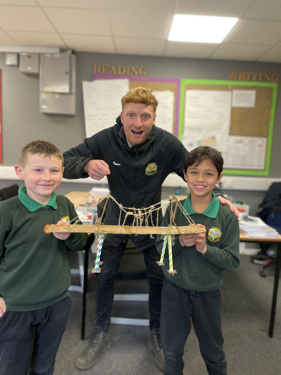 Great DT on display in Year 4 this afternoon! So impressed with the bridge designs being created! #WatersideDT