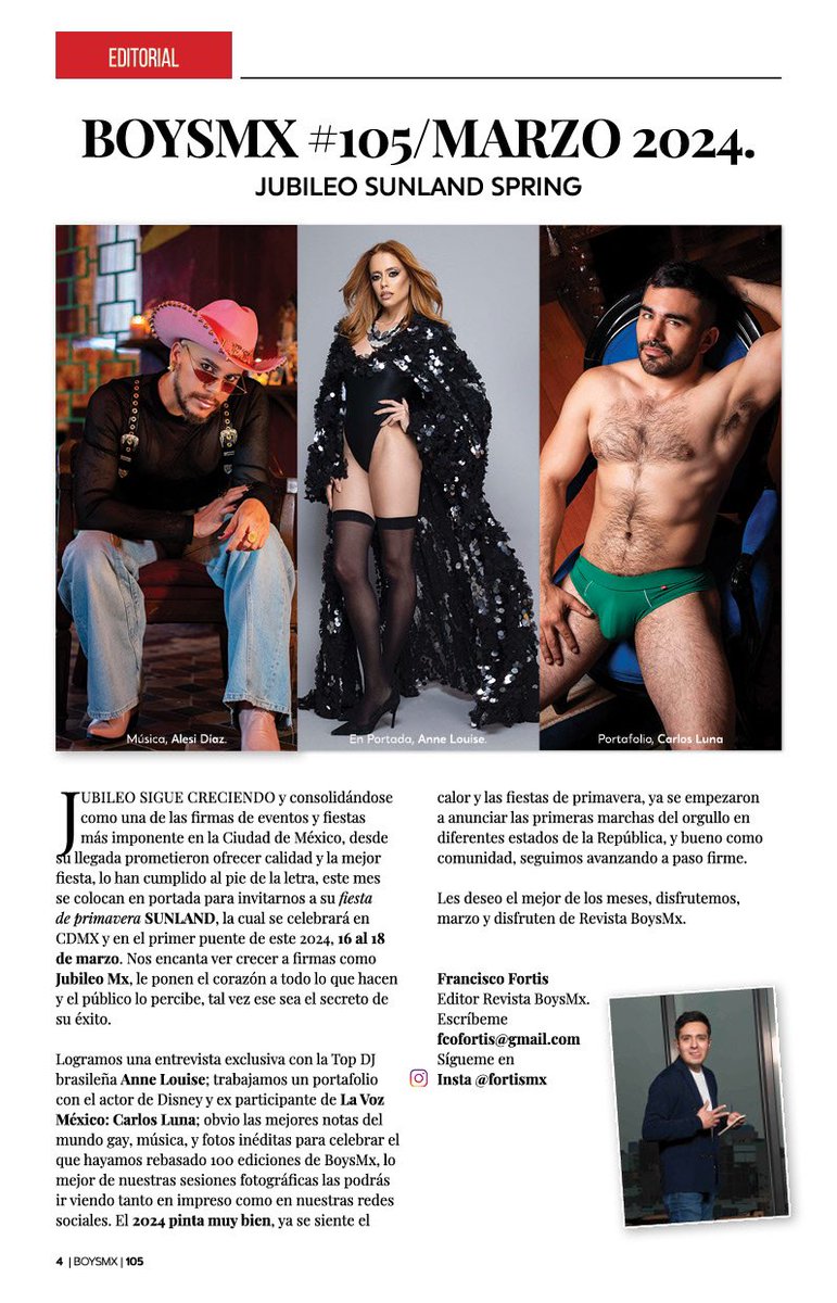 Antes de que este mes se nos vaya a la burger… 🍔🍆 Olvidé postear que @revistaboysmx #105 Marzo está de lujo con @JubileoMx en portada ⚡️ La firma sigue en el Top One con sus eventos 🙌🏼 Yeah!