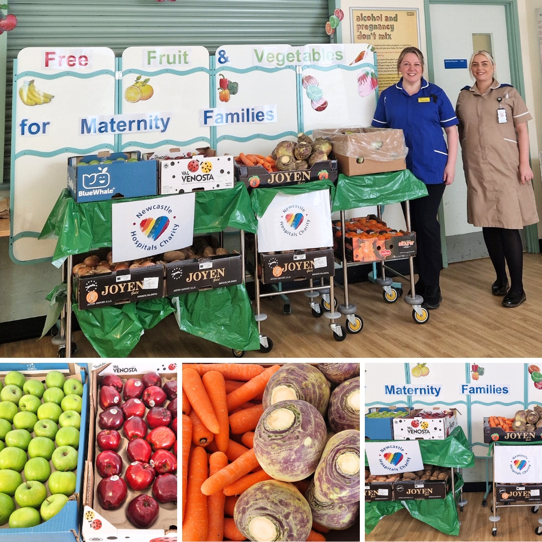 We've been supporting @NewcastleHosps' maternity patients and families' health and wellbeing at the RVI by providing a selection of fruit and veg. 🍎🍍🍌 Read more on our website: orlo.uk/2iAgW Make a donation today to support our ongoing work: orlo.uk/tokAl