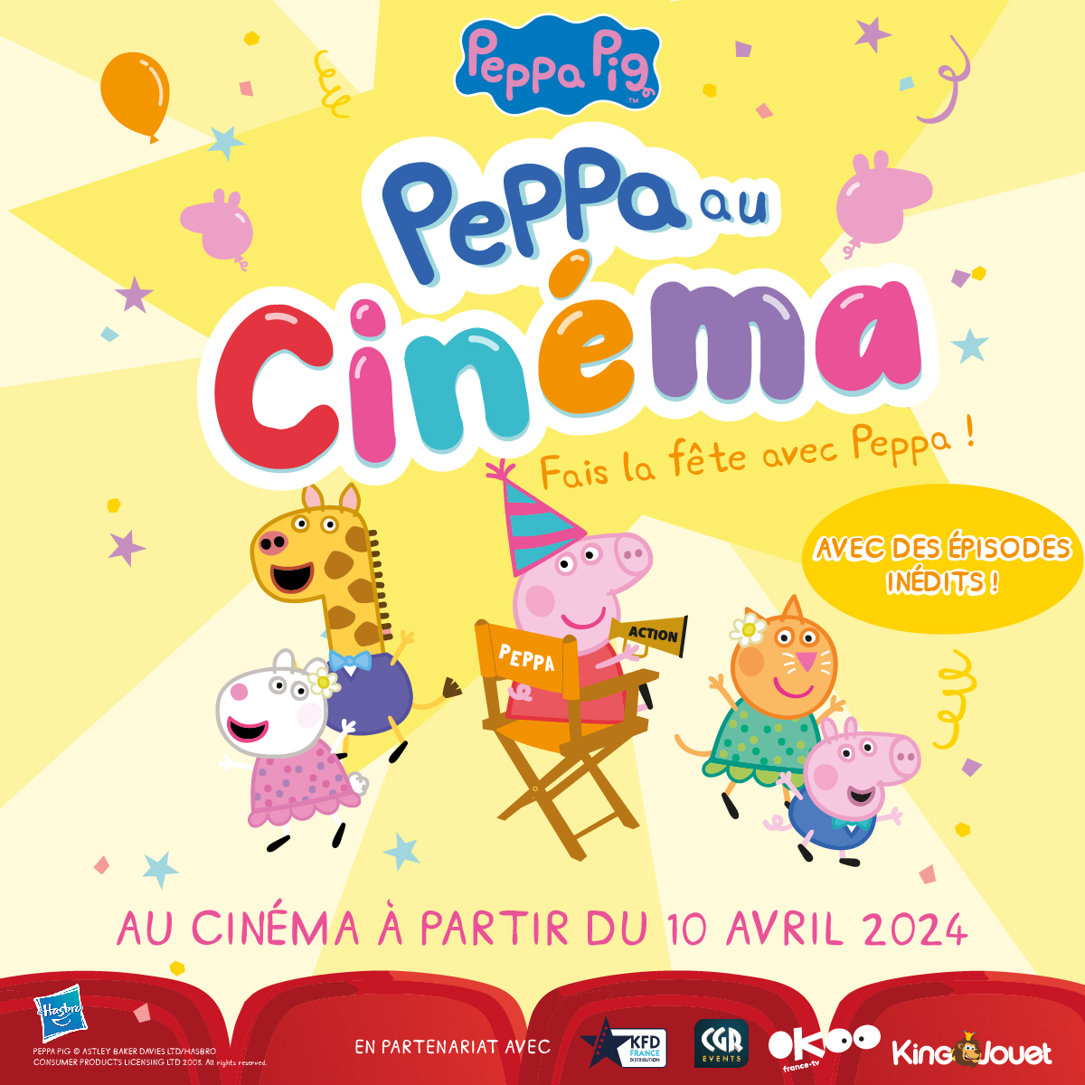 Peppa revient sur grand-écran dès le 10 avril avec PEPPA AU CINÉMA ! #Peppaaucinéma 🎟️ Cinémas participants & réservations : bit.ly/49Q4scf