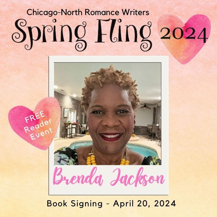 Save the date! #booksigning with 60+ authors including me, Beverly Jenkins & Kate Clayborn! April 20, 3-5pm at Chicago North Romance Writers Spring Fling #RomanceReaders #Chicago Click link below to learn more! 🔗chicagospringfling.com/book-signing/