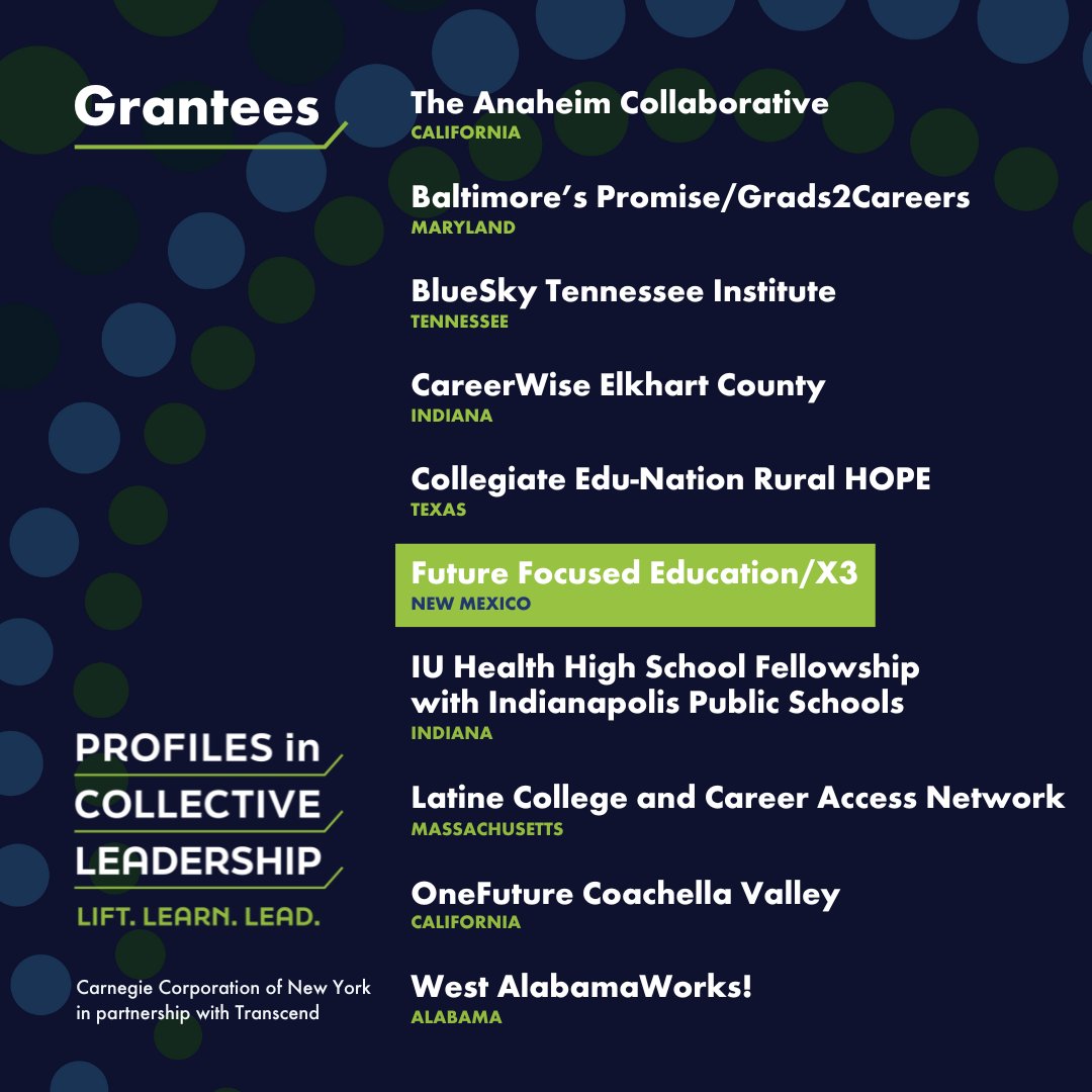 We are thrilled to announce that we have been recognized by @carnegiecorp's new philanthropic initiative supporting local partnerships that educate youth, bolster the workforce, and demonstrate the power of working together. #collectiveleadership carnegie.io/3vqCgOl