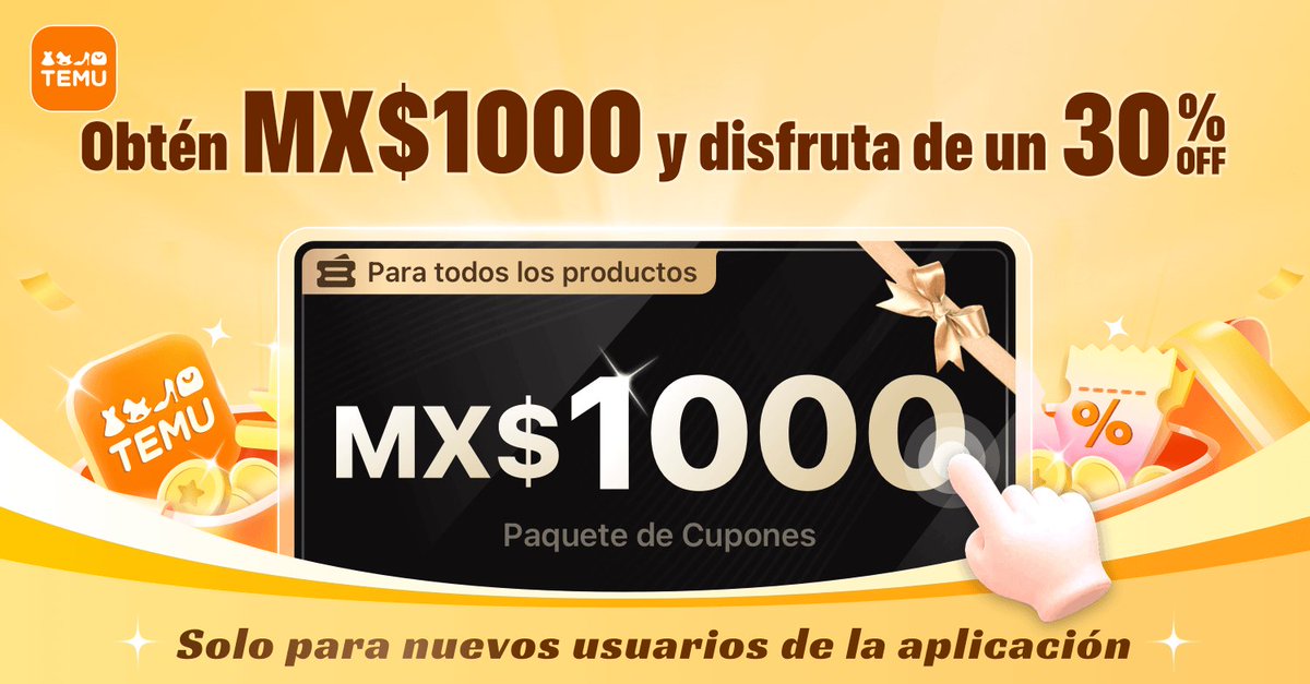 ⭐️Haz clic en el enlace temu.to/m/ugzkbfs3k4b para obtener un kit de cupones de 💰MX$1,000 o ⭐️ Busca acg651763 en la aplicación Temu para obtener un 💰30% de descuento.