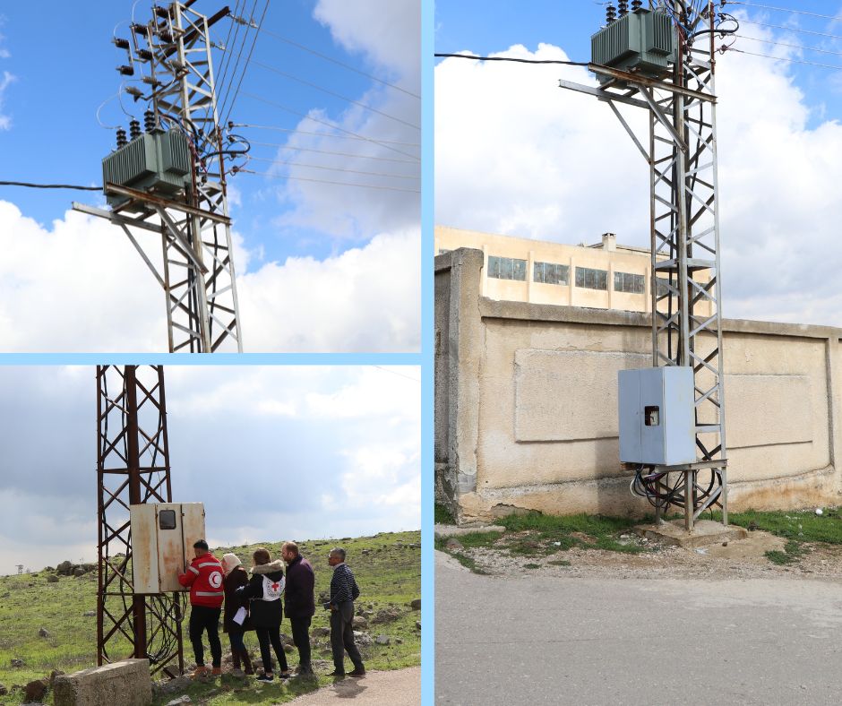 To improve safety and access to power and water for more than 47K people in Quneitra countryside, ICRC with @SYRedCrescent provided 12 transformers that will reduce the load and power outages in the area.