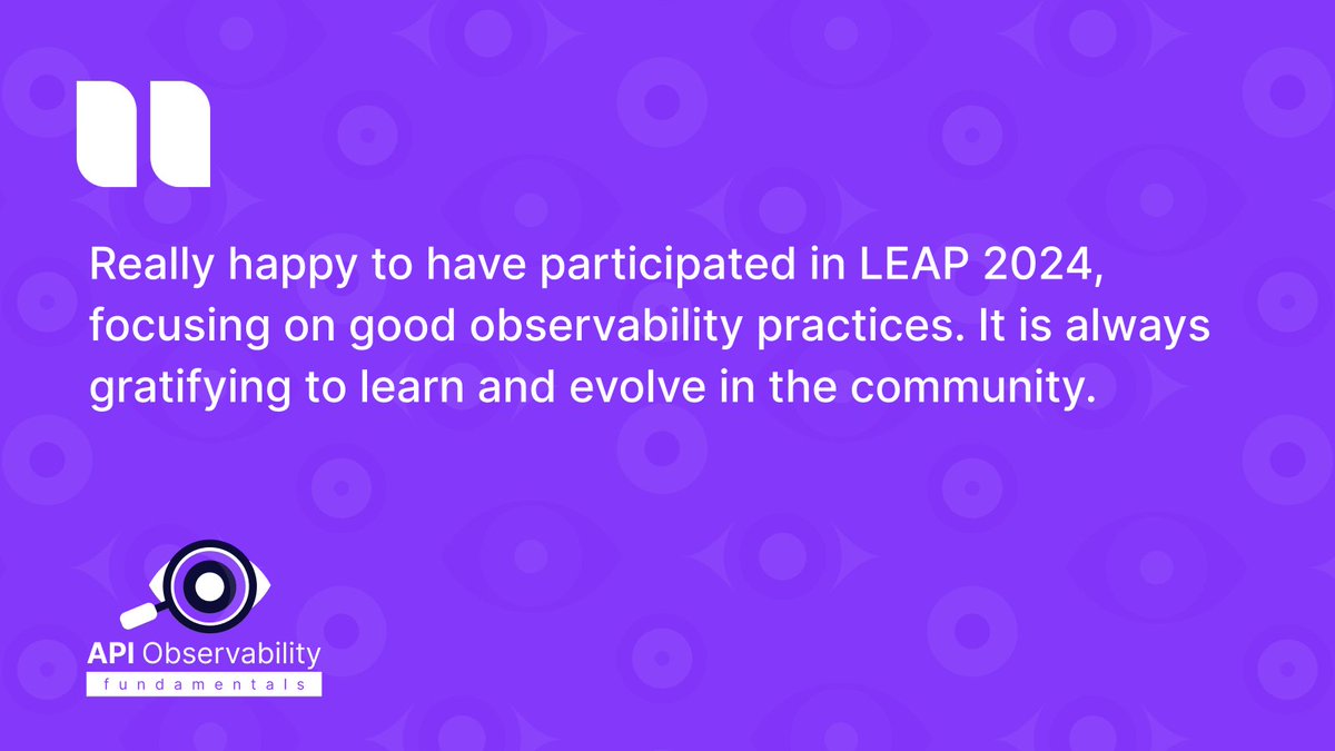 tyk_io's tweet image. Due to popular demand, the extremely successful #LEAP2024 is now the API observability fundamentals on-demand programme! 🌐💡

Check out below what people have said about the course so far! 🔥

🔗 hubs.la/Q02qJKdH0

#APIObservability #PlatformTeams #TechTalk