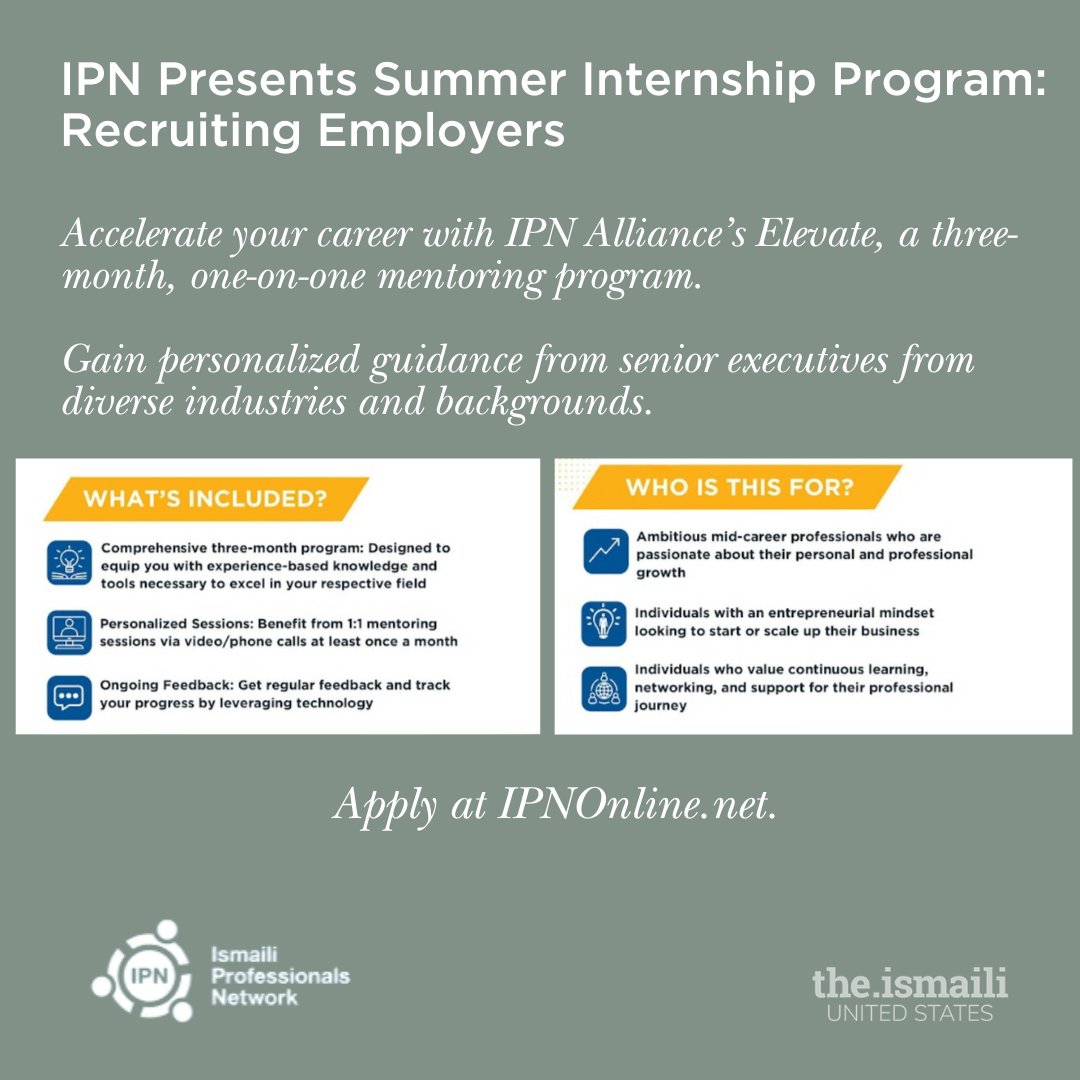 Are you a passionate mid-career professional or entrepreneur? Apply for IPN Alliance’s Elevate 3-month mentorship program! Gain personalized guidance from senior executives with diverse industries and backgrounds. Apply at IPNOnline.net.