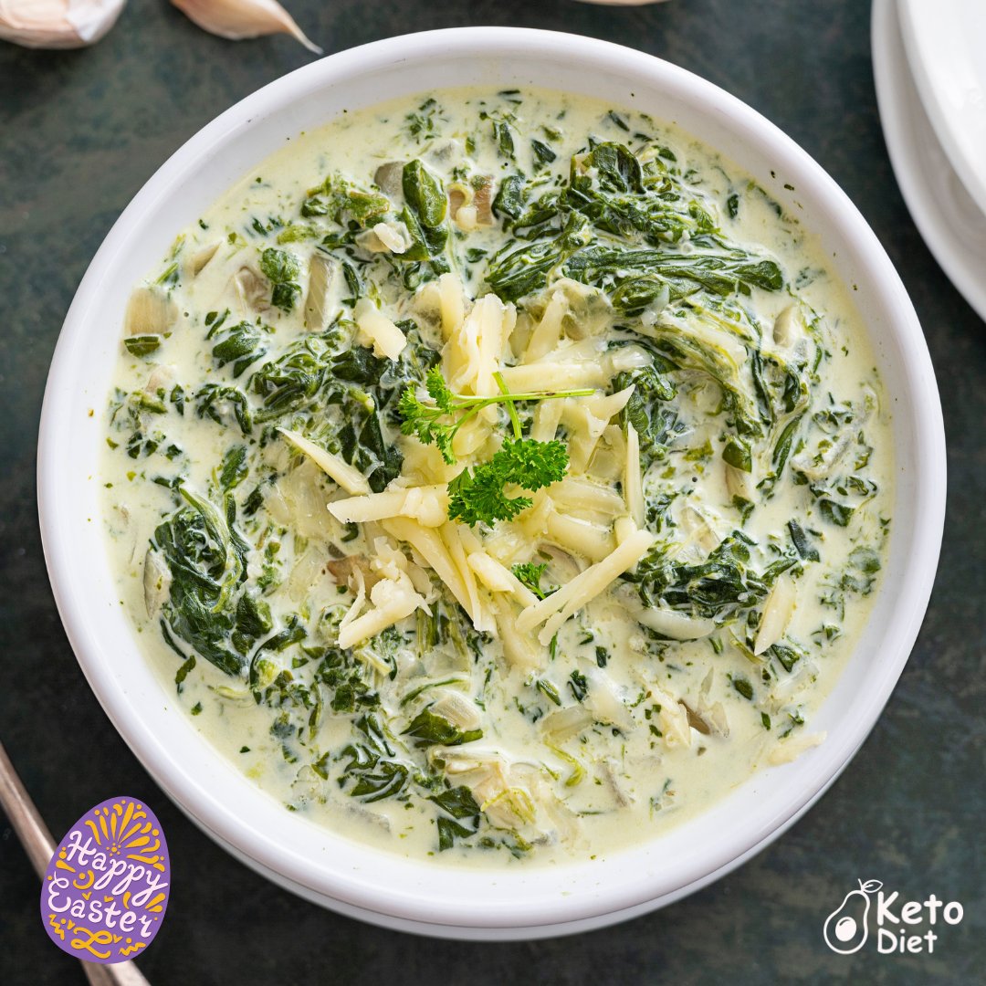 Here are some delicious 𝙆𝙚𝙩𝙤 𝙀𝙖𝙨𝙩𝙚𝙧 𝙎𝙞𝙙𝙚 𝘿𝙞𝙨𝙝 ideas. Let us know which one you prefer the most! 😍⁠⠀⁠ 𝟭. Cheesy Artichoke⁠ 𝟮. Keto Creamed Spinach⁠