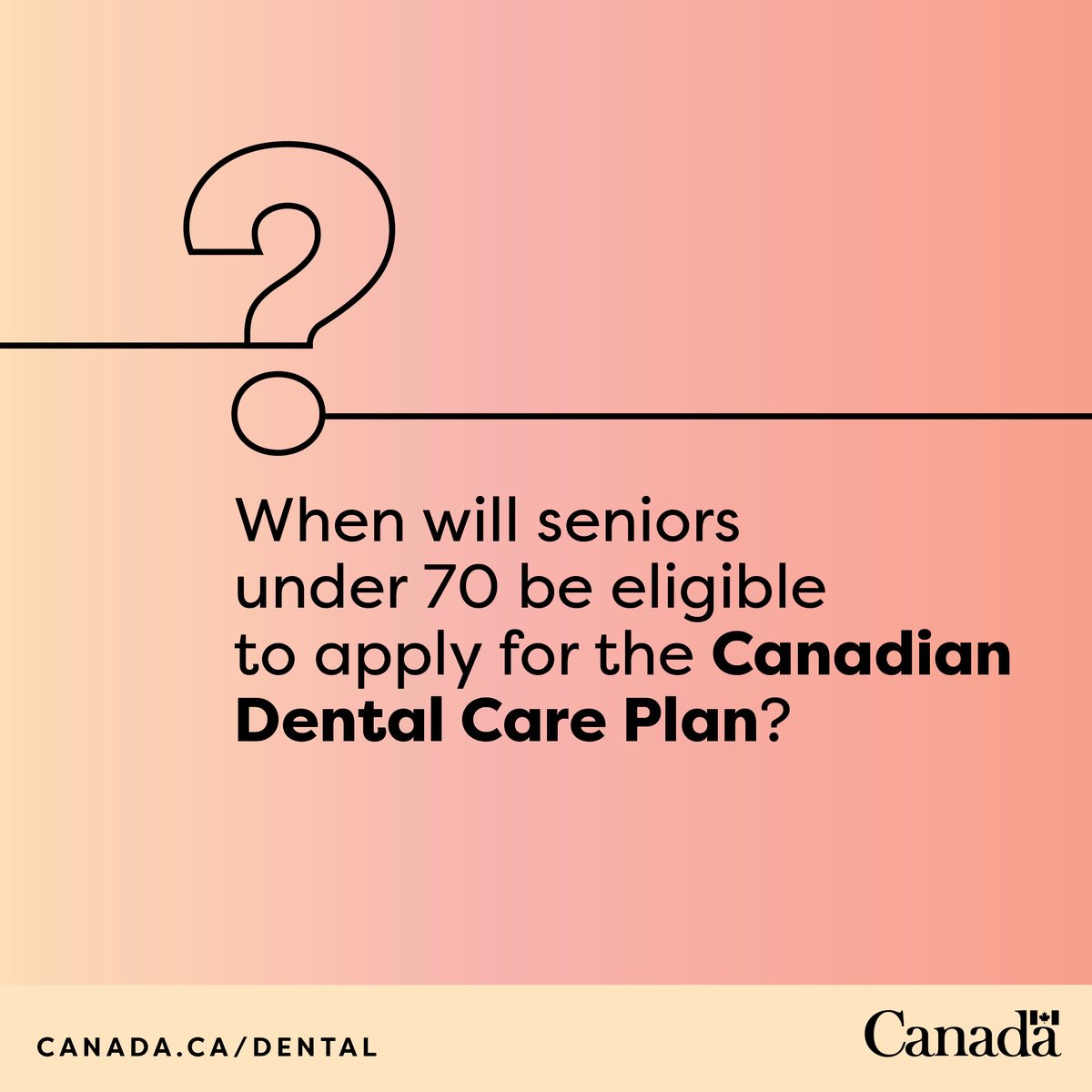 Seniors aged 65 to 69 who are eligible to apply will be able to do so online starting in May 2024. 💻 Check our accounts regularly for more updates! 🦷 #CanadianDentalCarePlan