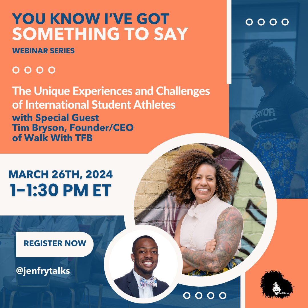 It's TODAY! @timothyfbryson of @walkwithtfb and I get to chat about the unique experiences and challenges of international college athletes. We will discuss teams competing overseas, NIL, and more. Join us!

Sign up here, it's free:  bit.ly/YKIGSTS-Mar24
