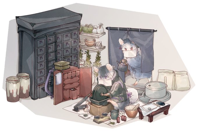 「mouse sitting」 illustration images(Latest)