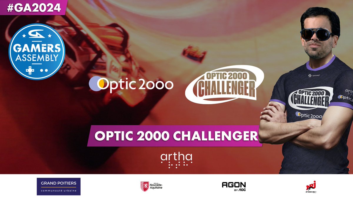 Inclusion &amp; santé visuelle des gamers au cœur de la #GA2024 avec "Optic 2000 Challenger" !

Mettez-vous dans la peau d’une personne malvoyante sur le Stand @Optic2000 en jouant à Trackmania. Une expérience inclusive pour changer le regard sur le handicap.

ga2024.gamers-assembly.net/news/optic-200…