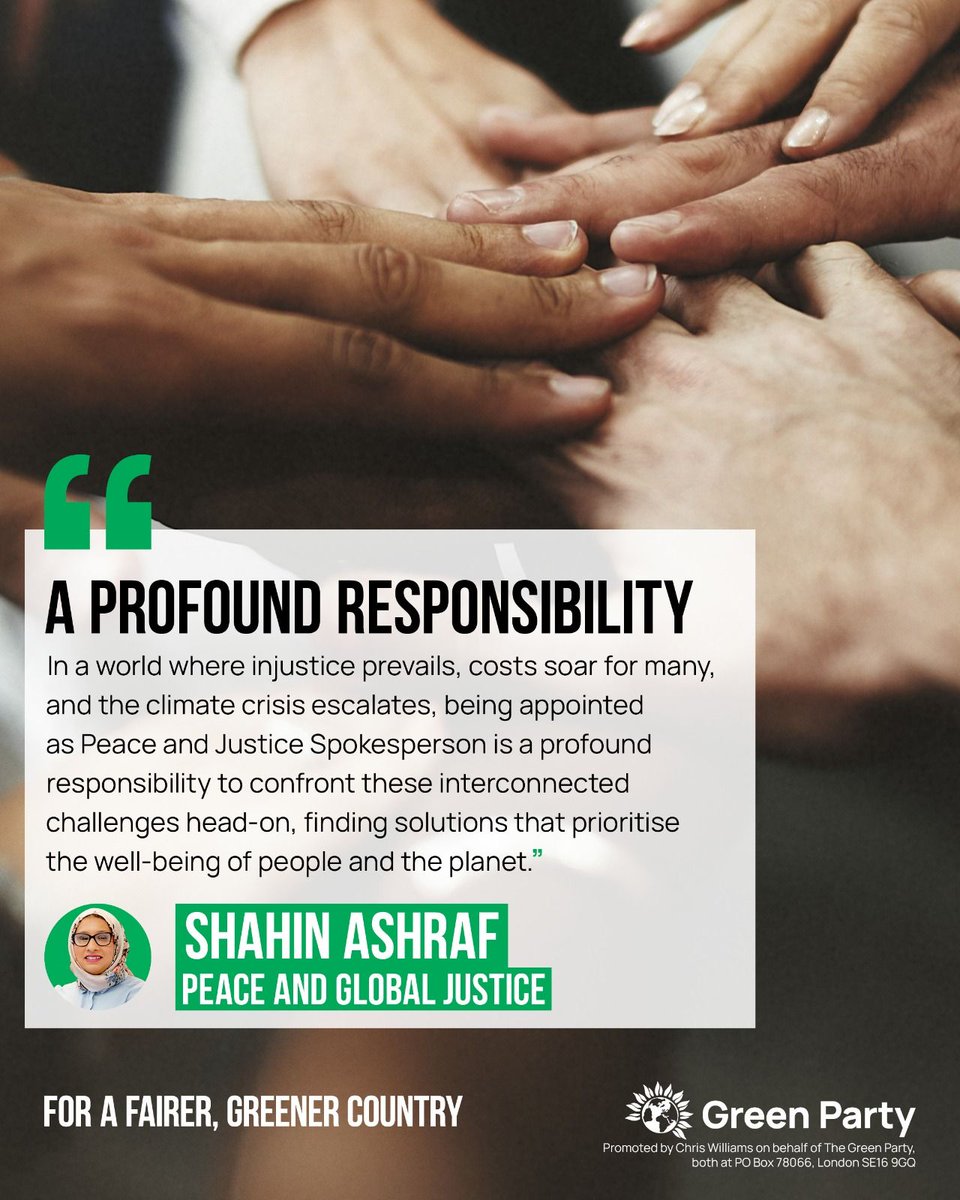 ✅ Welcome @shahinuashraf, our Peace and Global Justice Spokesperson!