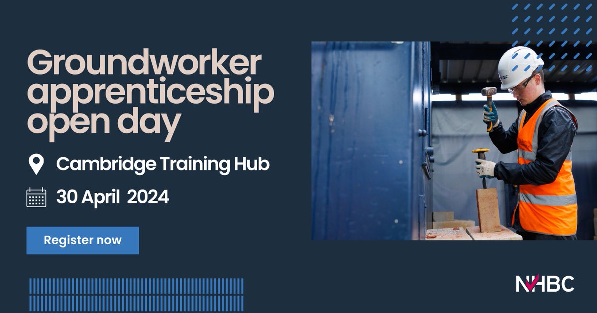 Join us at the Cambridge Training Hub open day to explore the facilities, meet our experienced trainers and learn more about the programme. 📆 30 April 2024 Register now - ow.ly/aGMi50R2fBI #Apprenticeships #ConstructionApprenticeships