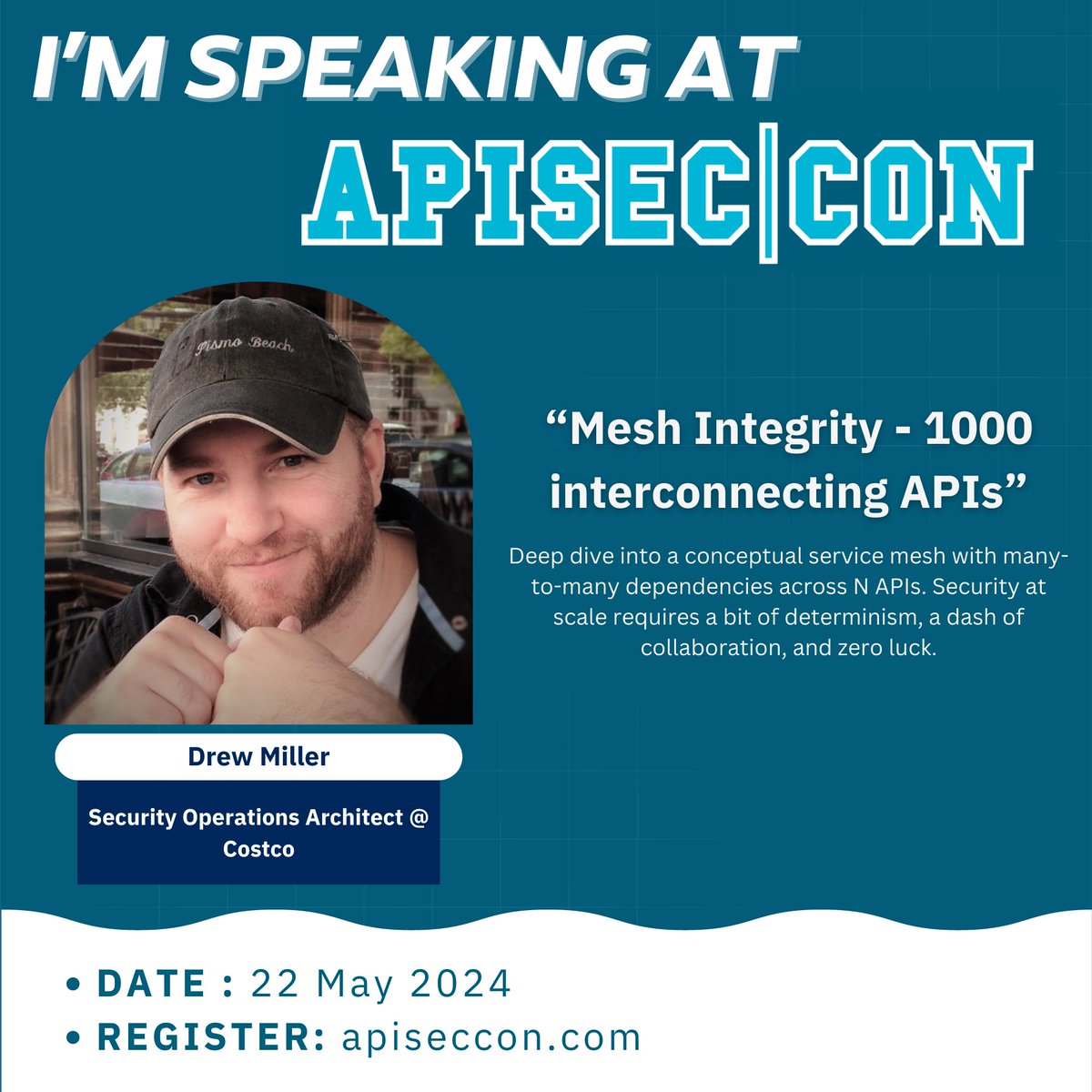 🚨 APISEC CON Speaker Alert 🚨 Drew Miller from Costco will be speaking at APISEC CON! Deep dive into a conceptual service mesh with many-to-many dependencies across N APIs 👇 conf.apisecuniversity.com