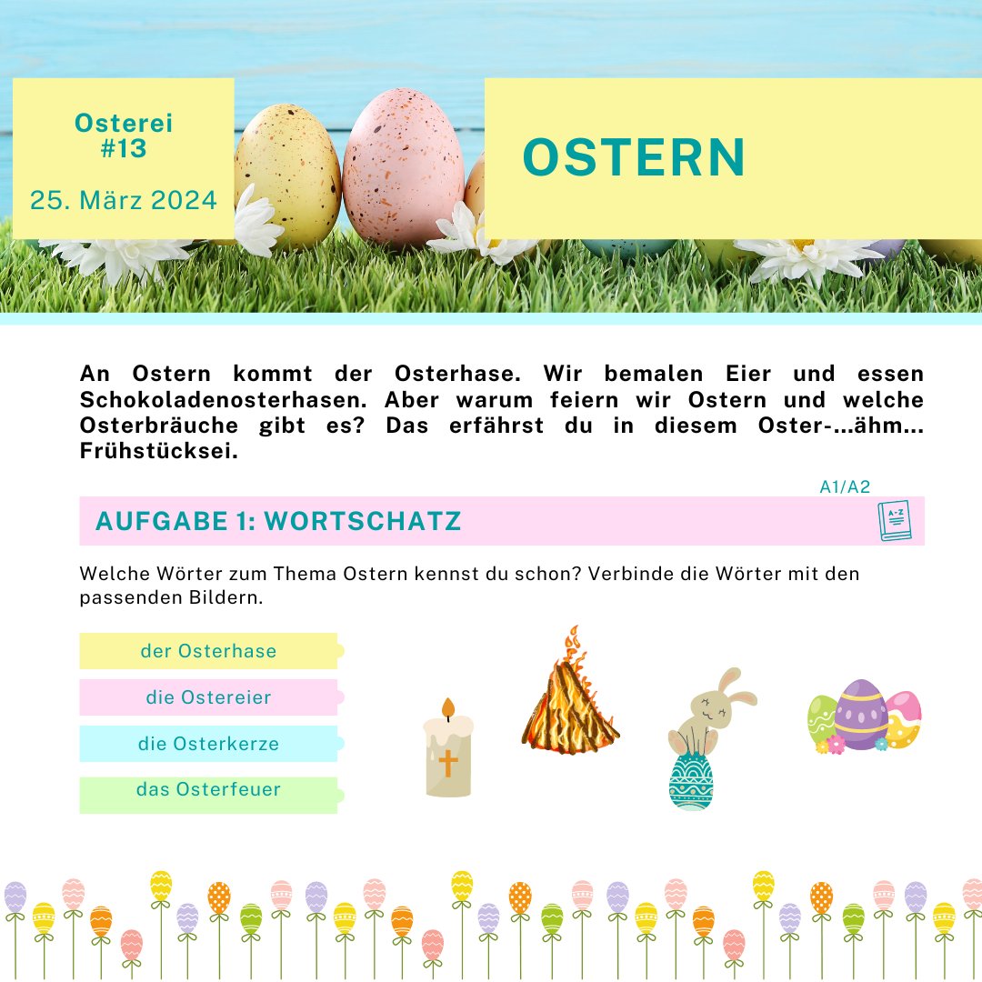 Deze week maakten we een speciaal 'Osterei' voor in de Duitse les! Met 'Redemittel', een video, een quiz en meer: duitslandinstituut.nl/artikel/58667/… #Duits #Pasen #Ostern #Lesmateriaal