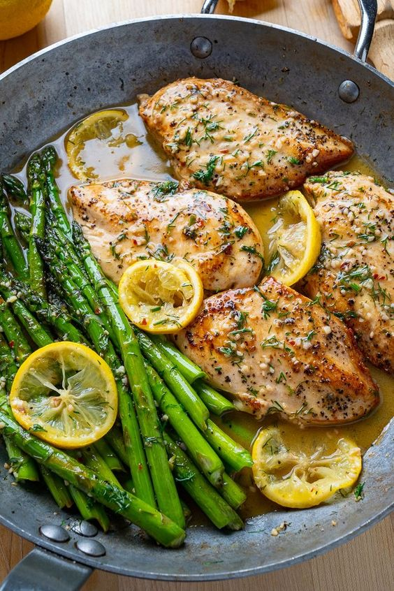 Lemon chickens with greens!