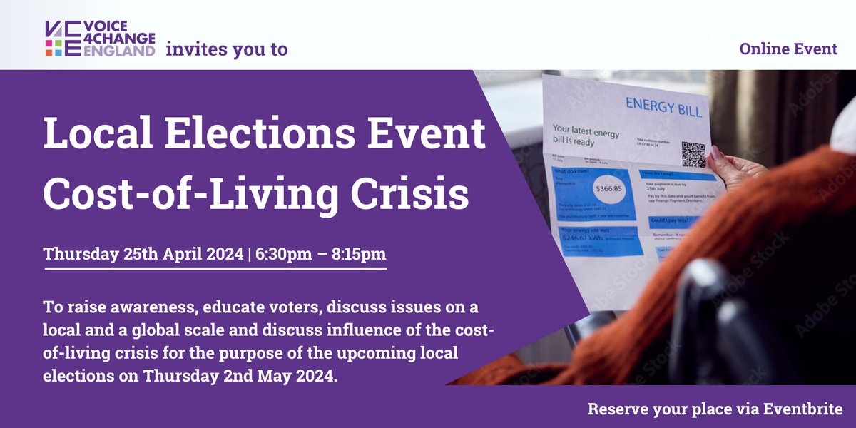 👀Join our online panel discussion on how the #CostOfLivingCrisis is affecting the upcoming #GeneralElections2024 in May. ⏰6:30pm-8:30pm on Zoom, Thursday 25th April 2024 🌟You will have the chance to share your thoughts and ask questions to charity representatives, political…