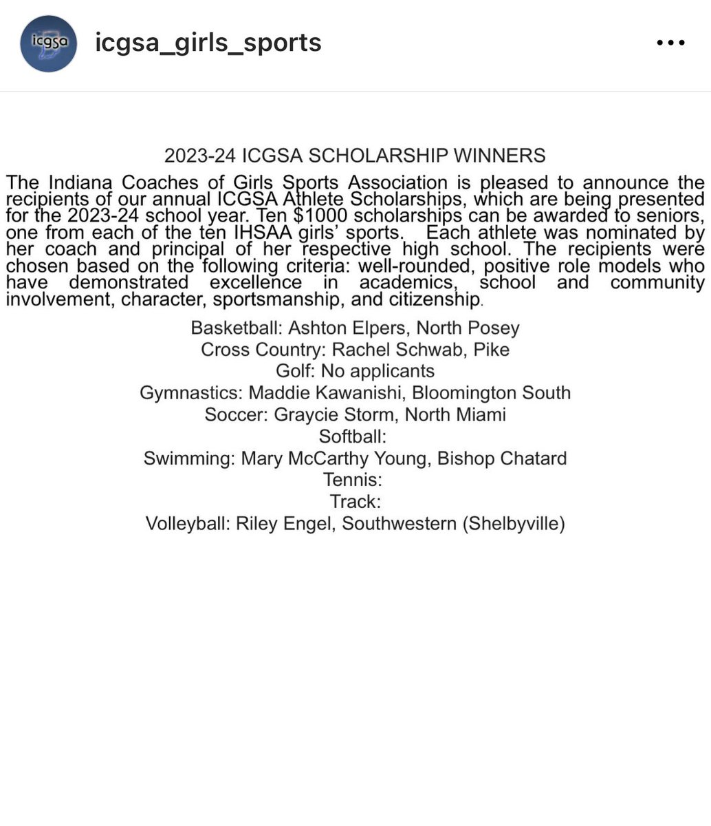 Congrats to the Winter sports scholarship winners!!!!!
