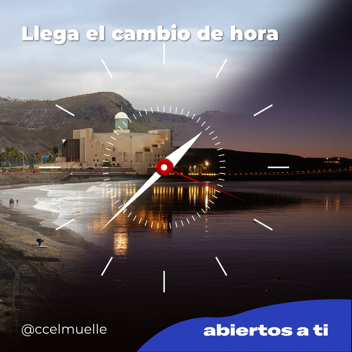 ccelmuelle's tweet photo. Y por fin llega… Lo que muchos esperan durante seis largos meses… Cansados de la noche temprana… ¡El cambio de hora! Más luz igual a más vida. Así que finalizamos el mes con esta buena noticia, disfrutemos de la playa y el sol. https://t.co/p2vgOBt82q