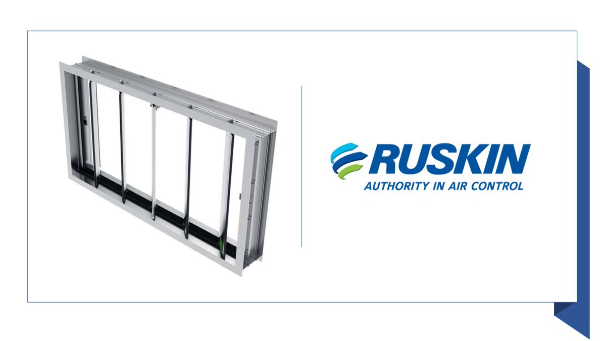 The high-performing vertical airfoil bladed control damper - Ruskin Model CD450V is designed to control and regulate air movement in medium to high velocity and pressure #HVAC Systems ruskin.com/model/cd450v