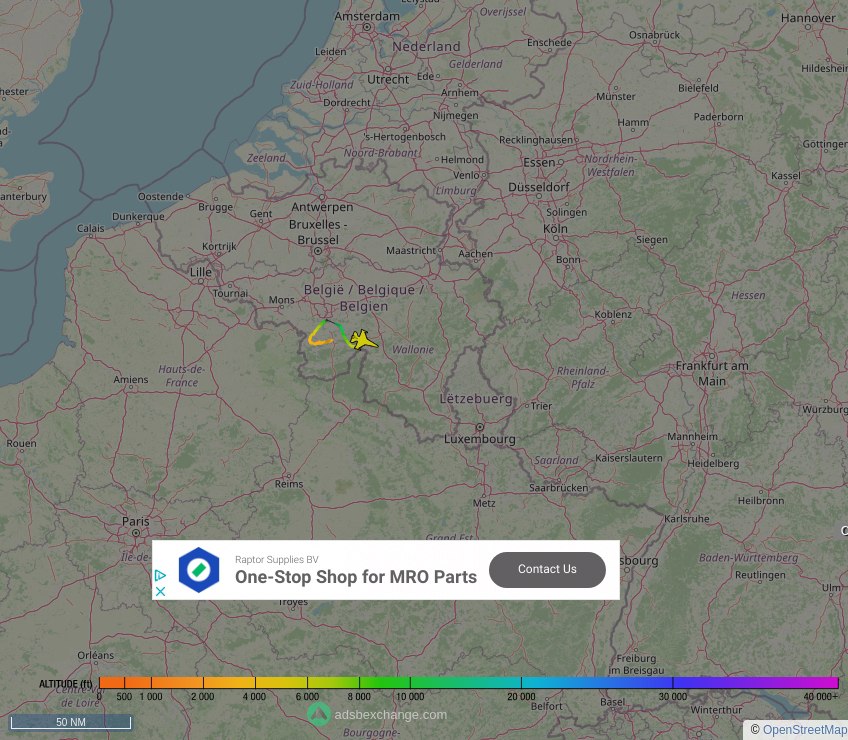 IntelskyB's tweet image. 🖼 🇧🇪 Belgian Air Component ✈️ F16 ( General Dynamics F-16AM Fighting Falcon ) (FA-132, #44F1A2) as flight #MATRX51 was just spotted over 🇧🇪 Namur, #Belgium at ☁️ 4800 ft.

🔴 Live tracking:
global.adsbexchange.com/?icao=44F1A2

🖼️ by doppio.sh