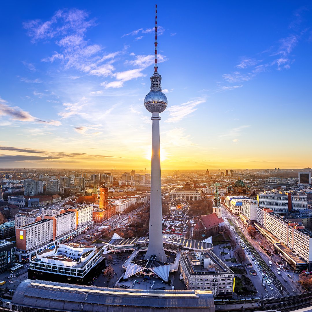The Berlin TV Tower (Fernsehturm) is one of the city's most iconic landmarks 🇩🇪 Standing at 368 meters (1,207 feet), it's the tallest structure in Germany and offers panoramic views of the city - don't miss it at the #BerlinForum ✨ #BerlinFacts #Germany