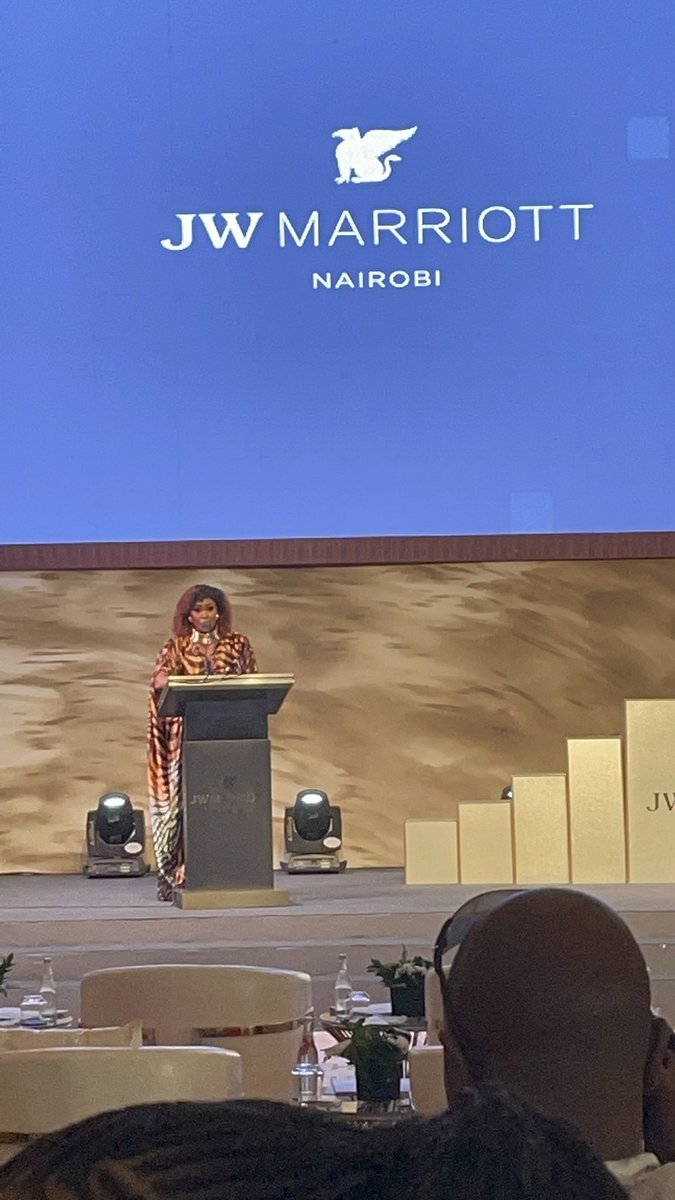 At the opening for #jwmarriottopening @CarolineMutoko as the host