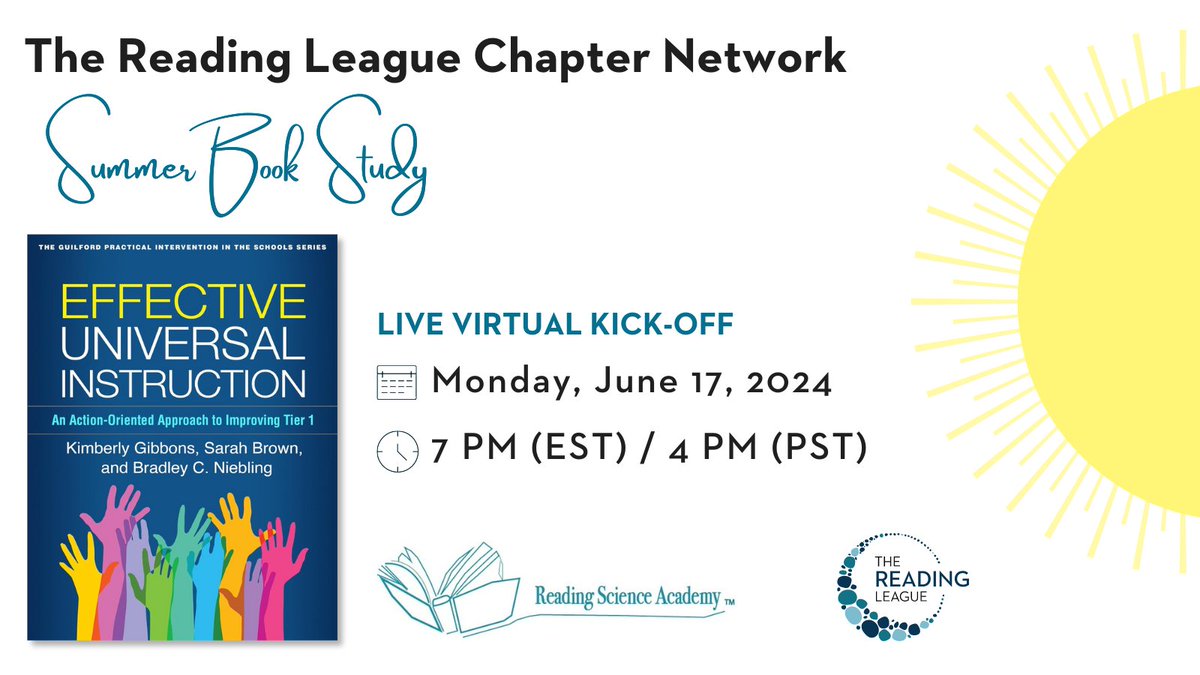 ☀️ TRL's chapter network is thrilled to offer a unique learning opportunity this summer! Join chapters nationwide for a self-guided book study on 'Effective Universal Instruction' by Drs. Gibbons, Brown, & Niebling. Learn more & register: bit.ly/4cyDBDm. #SoR #BookStudy