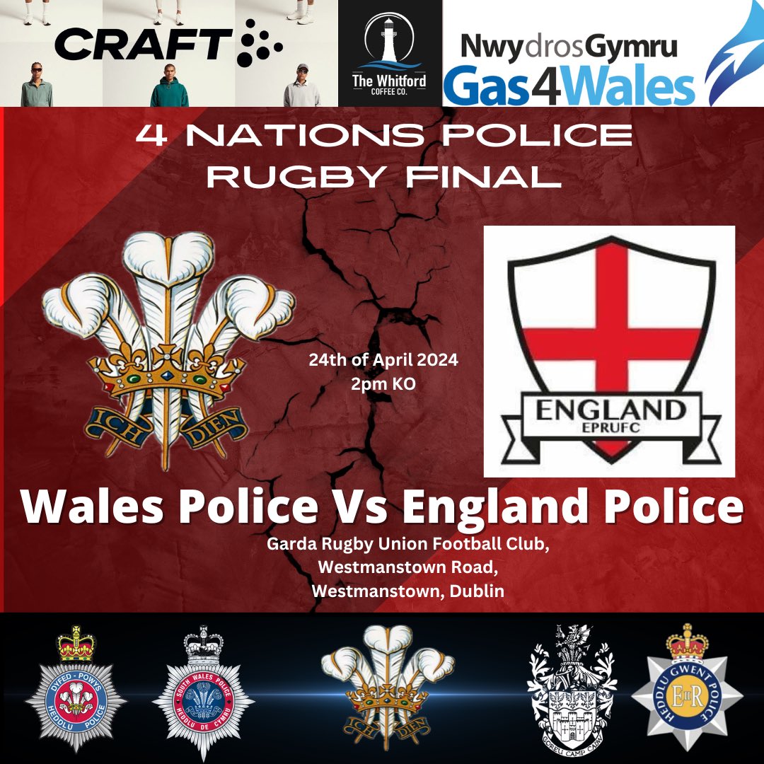WalesPoliceRFC's tweet photo. 🏉 Next fixture 🏉 

@englandpoliceru https://t.co/PIZ74eu2RE