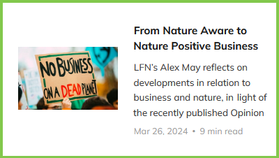 Our latest blog post on business and nature in light of the recent @comclimatelaw Opinion. Recognising ecological entanglements of business is significant -- but it's vital to go beyond awareness. How about businesses respecting Rights of Nature? 👉lawyersfornature.com/nature-aware-t…