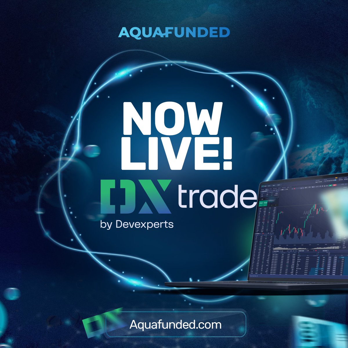 DXtrade is LIVE! 💚💙 After making a purchase, please log in at aqua.prosp.devexperts.com with your credentials to access your account You can use code “LIVE” for 25% OFF 🎁 Only works for the next 24h Adding even more platforms in the veryyy near future! 🌊