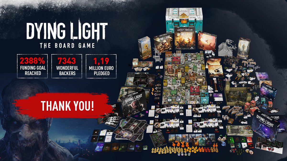 Our friends at @GCUtabletop smashed it as well as the Last Hope cuts through the hordes of 🧟‍♂️🧟‍♂️🧟‍♂️ Their Kickstarter campaign reached👇 📈 2 388% of our funding goal 🤩 7 343 amazing backers 🪙 over €1M in pledges Each stretch goal got unlocked and every add-on was…