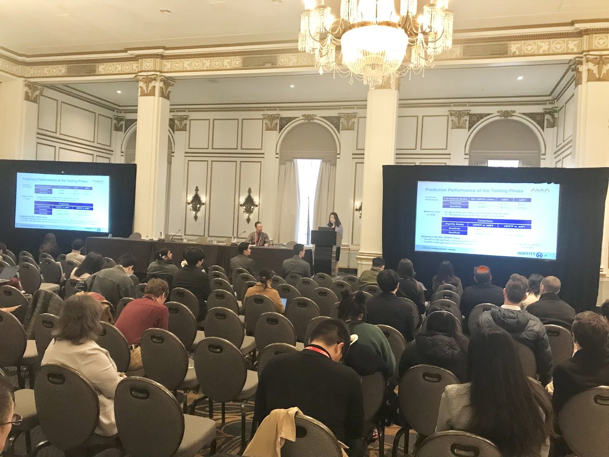 On March 20, Piyawan Conahan from @Yi_Luo_ gave a speech entitled “Developing an Accurate and Racially Unbiased Risk-based Model to Determine Lung Cancer Screening Eligibility among White and African American Smokers” at the AMIA 2024 Informatics Summit (amia.org/education-even…).