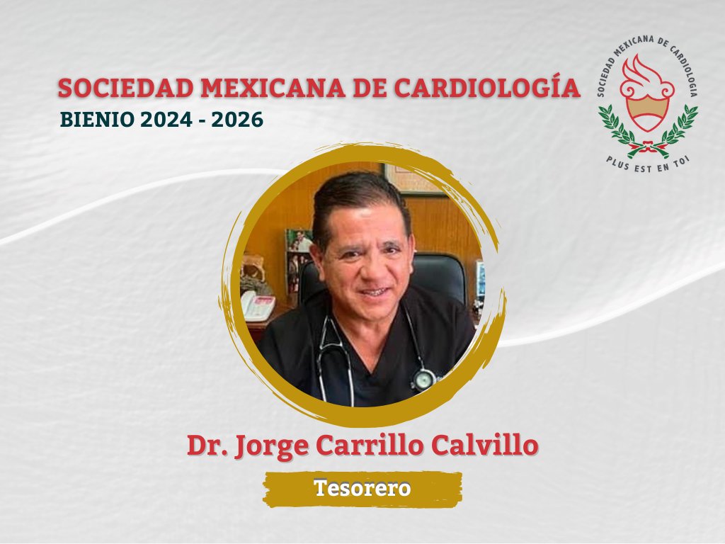 Con gran entusiasmo, recibimos al Dr. Jorge Carrillo Calvillo como Tesorero de la Sociedad Mexicana de Cardiología durante el bienio 2024-2026. #soysmc