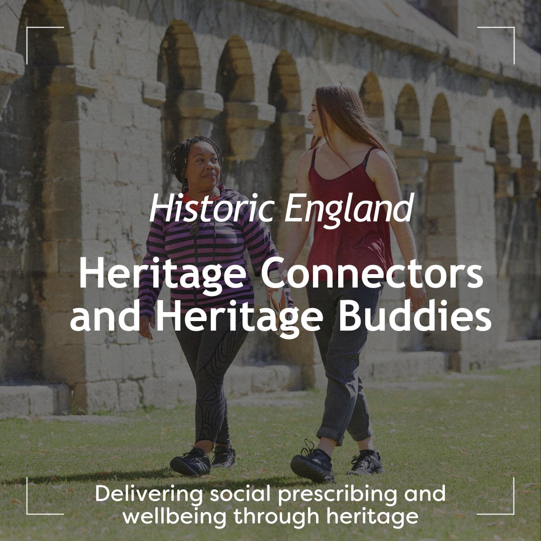 We are delighted to have worked with @HistoricEngland on both Heritage Connectors & Heritage Buddies. These pilot schemes trialled two approaches for delivering #SocialPrescribing & wellbeing through #heritage. Find out more and read the toolkit: ow.ly/efrv50R1YnP