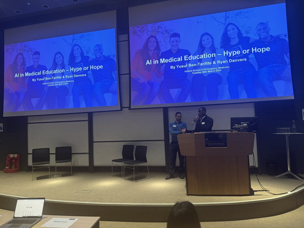 OSEM_Conference's tweet image. Oxford medical students shining bright at #osem2024 with their oral presentation on &apos;AI in medical education: hype or hope.&apos; Impressive insights into the future of learning in healthcare. #MedEd #AI