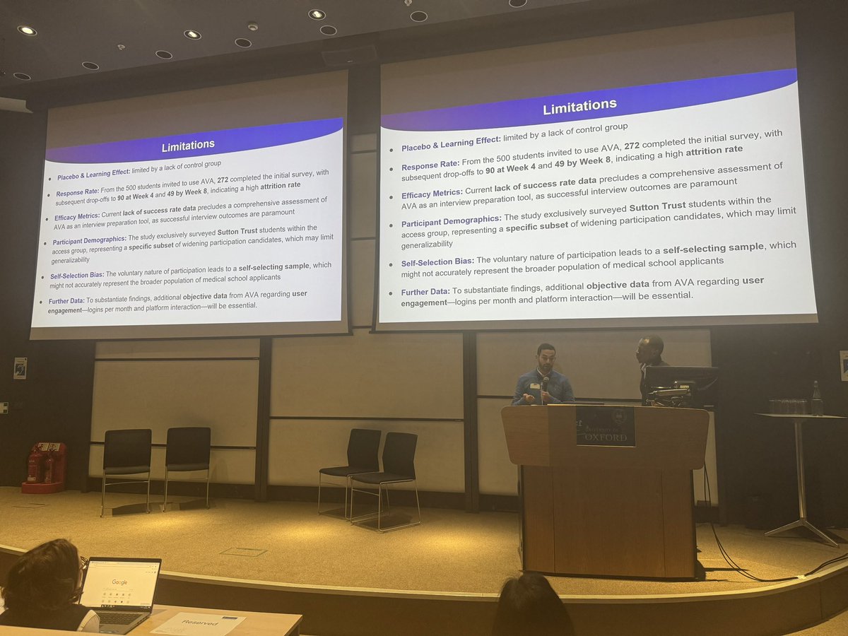 OSEM_Conference's tweet image. Oxford medical students shining bright at #osem2024 with their oral presentation on &apos;AI in medical education: hype or hope.&apos; Impressive insights into the future of learning in healthcare. #MedEd #AI