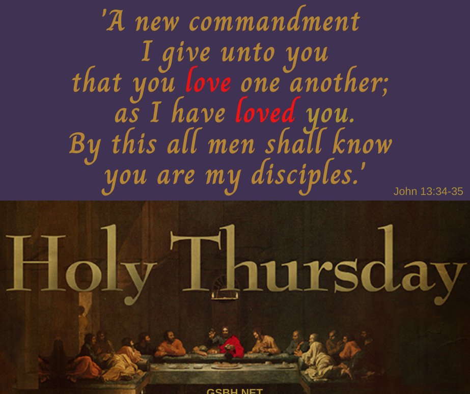 3/28 Holy Thursday Service: 7:30pm only with the choir present and incense used during the service. Adoration ends at 10pm. (note: No afternoon Mass on Thursday 3/28 this is the only Mass of the day.) gsbh.org/holyweek