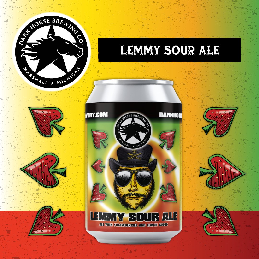 Release Alert!📷12oz 6packs #LemmySourAle cans are available in the #commonsmarket today and #generalstore this weekend! The beer is a masterful balance of lemon and strawberry flavors, unleashing a luscious burst of tart, sweet, and sour notes. #darkhorsenation #kettlesour