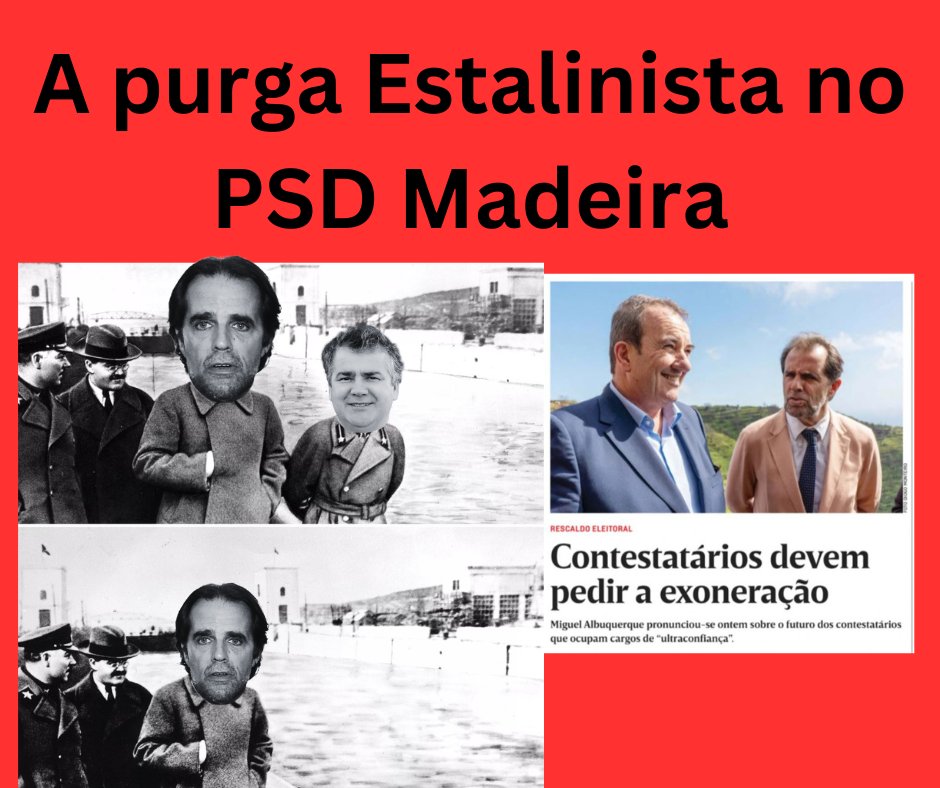 LaranjaAmarga23's tweet photo. Começou a purga no PSD Madeira, quem não segue o grande líder Albuquerque é apagado. A Democracia no PSD é uma miragem
#Madeira #PSD #Portugal #Estaline https://t.co/l5yliHgTKP