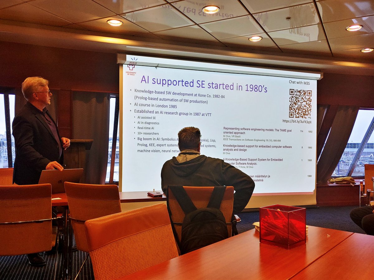 SW engineering professor's cruise - prof Markku Oivo on an AI memory lane. <a href="/ITEEOulu/">Faculty of ITEE @UniOulu</a>