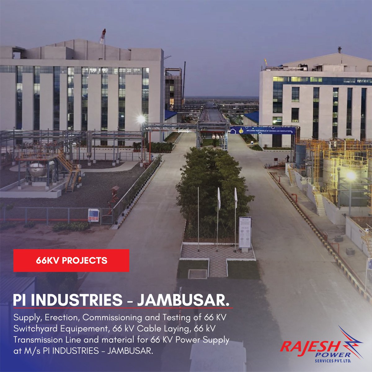 RPSPvtLtd's tweet image. PI Industries x Rajesh Power: Lighting up Jambusar!💡⚡Join us as we deliver excellence in our 66kV endeavour, setting new benchmarks in power infrastructure and driving progress. Ready to shine together Visit
rajeshpower.com #RajeshPower #66KVProjects #PoweringProgress