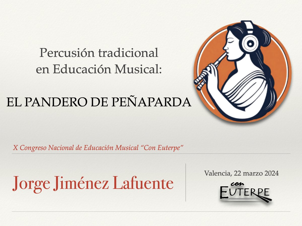 Prueba superada (pensamos). Defendimos con honestidad la práctica de instrumentos de percusión ibéricos en X <a href="/C_ConEuterpe/">Congreso Con Euterpe</a> VLC gracias al maravilloso pandero cuadrado de Peñaparda, que tantas alegrías nos ofrece a todos #Euterpianos #Peñaparda #Ibéricos