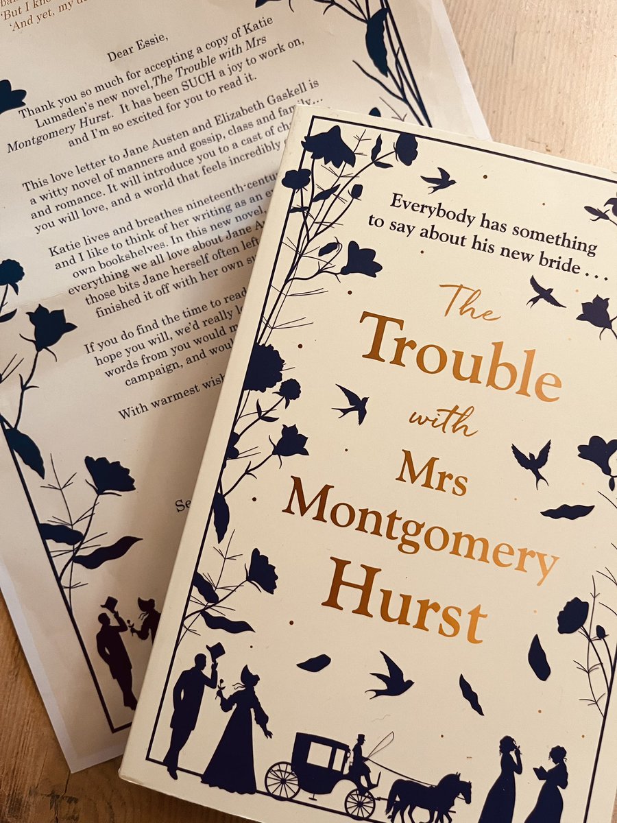 For all lovers of Jane Austen, here’s an exciting proof - The Trouble With Mrs Montgomery Hurst by Katie Lumsden. Many thanks to @EmmaB4 of Penguin Michael Joseph. Out July 18th.