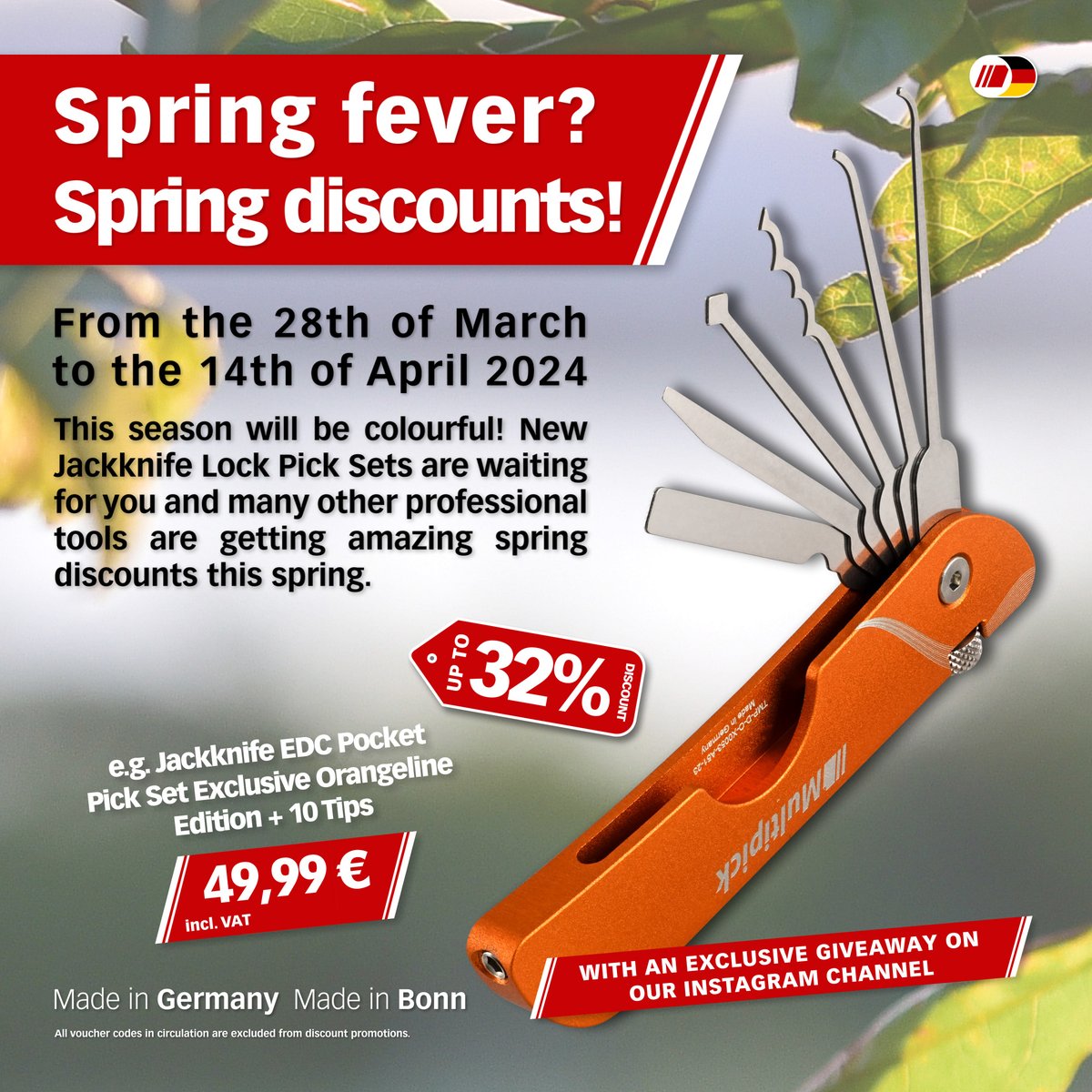 🍀 Our spring sale is running 🍀 Up to 32% discount on selected products! 🍀

🛒 Shop now: shop.multipick.com/en/promotion

#Multipick #Sale #Promotion #giveaway